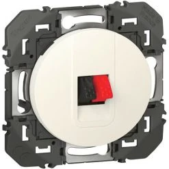 Prise Haut-parleur Simple Dooxie Blanc / Legrand | Couleur: Blanc