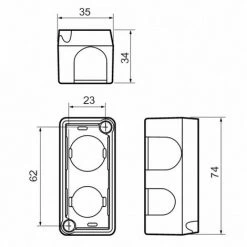 LEGRAND Boîte D'encastrement Batibox - Maçonnerie - 1/2 Poste - P. 40mm -LEGRAND Soldes 835001 2
