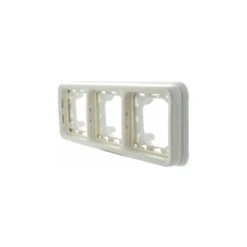 Support Plaque 3 Postes Horizontaux Composable - IP55 - Plexo - Blanc - 069698 - Legrand