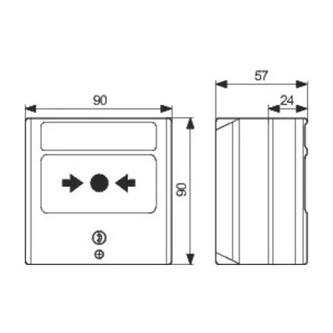 Déclencheur manuel standard pour issues de secours Legrand Type A membrane déformable indicateur mécanique d'état Déclencheur Manuel Standard Pour Issues De Secours Legrand Type A Membrane Déformable Indicateur Mécanique D'état -LEGRAND Soldes 8678891 2