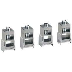 Legrand 421031 - Jeu De 4 Bornes à Cage Grande Capacité Pour DPX³250 - Gris