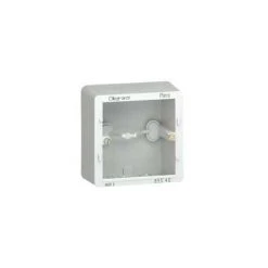 Legrand 085540 - Sagane - Cadre Saillie Plexo 1 Poste 82x82x40mm - Gris - Gris